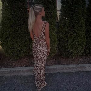 Leopard Print two piece dress